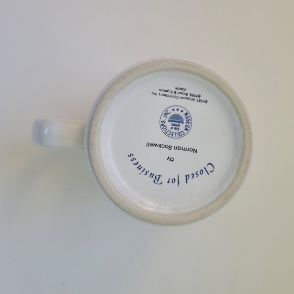 VTG 1987 Norman Rockwell Closed for Business 12 oz. Ceramic Coffee Tea Cup Mug - Picture 4 of 7